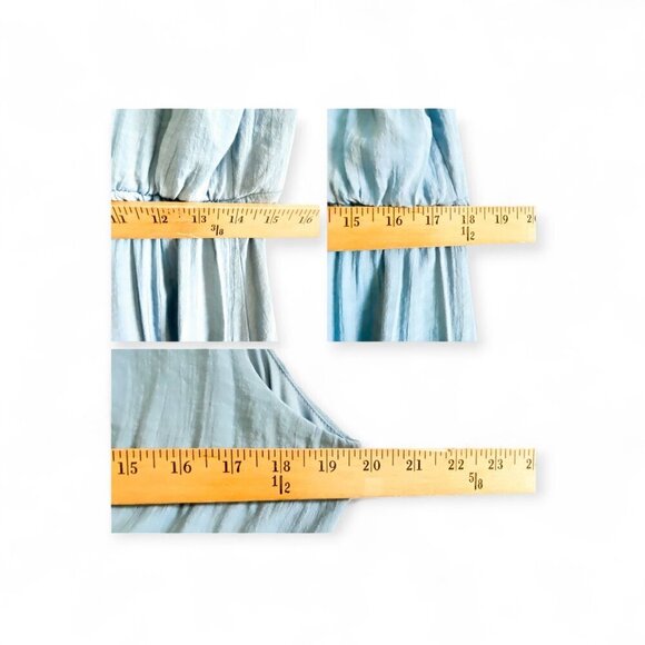 Lee sleeveless hi-lo flounce midi dress, Size L light blue - Picture 12 of 12